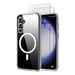 EVETANE Funda Samsung Galaxy S23 fe Magnética Compatible Magsafe + 2 Cristales Protector de Pantalla Antichocs