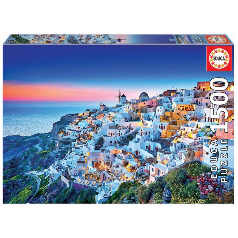 Puzzle Santorini 1500 Pièces Évasion en Méditerranée Neuf
