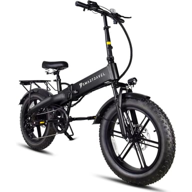 Bicicleta eléctrica plegable SMARTRAVEL M6, batería extraíble de 48 V y 15 Ah - negra
