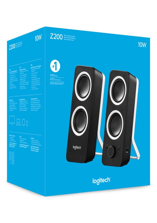 Logitech Z200 Speaker 2.0 Midnight Noir