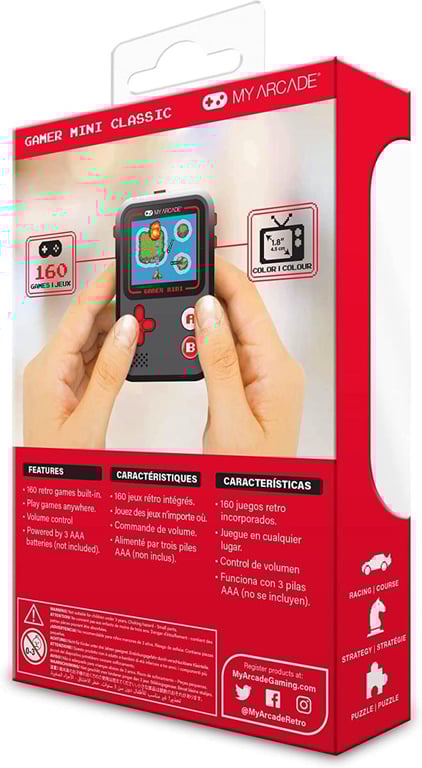 Console portable My Arcade Gamer Mini 160 jeux intégrés Écran couleur 5 cm - vue 6