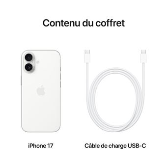 iPhone 17 (5G) 512 Go, Blanc