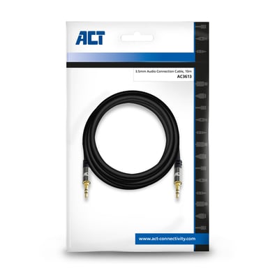 ACT AC3613 10 m di cavo audio da 3,5 mm nero