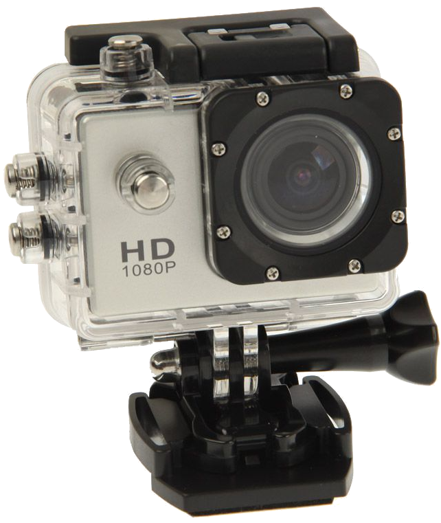 Caméra Sport Étanche 30 M Caméra D'Action Waterproof Full HD 1080P Argent 8 Go Plastique YONIS