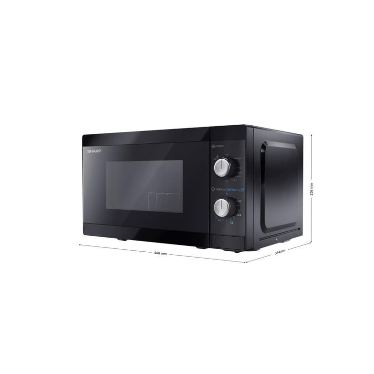 Micro-ondes Sharp YC-MG01E-B – 20L, 800W, Combiné, Grill - vue 4