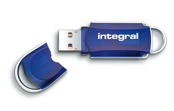 Integral INFD128GBCOUR unidad flash USB 128 GB USB tipo A 2.0 Azul, Plata