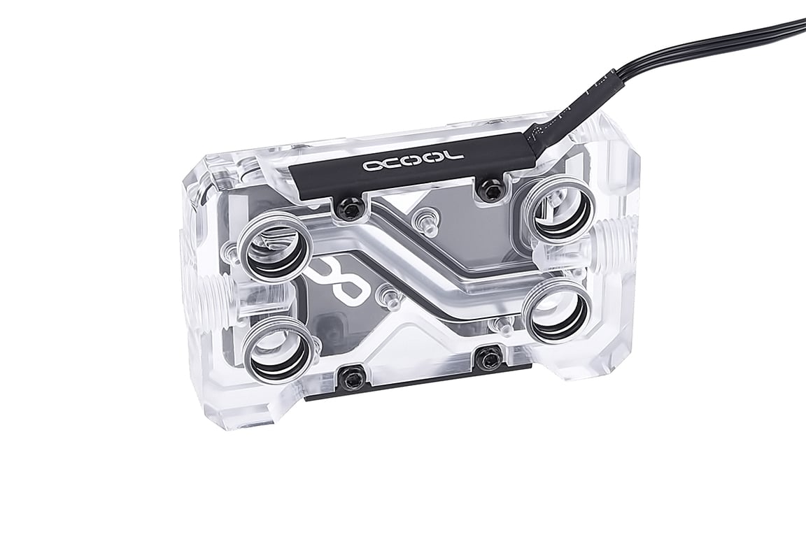 Alphacool GPX SLI Connector Dual Plexi Adressable RGB 3 PCI E Space - vue 3
