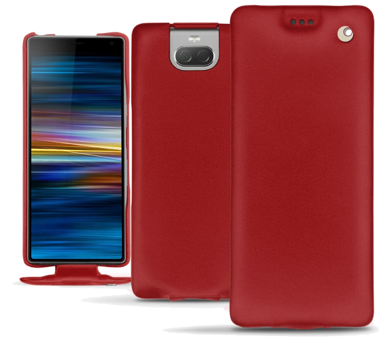 Housse cuir Sony Xperia 10 Plus - Rabat verticalRouge
