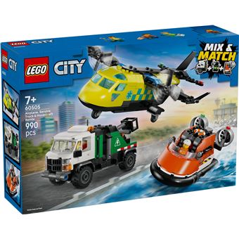 LEGO City 60505 Avion, camion d'assistance et aéroglisseur modulable - Neuf
