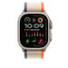 Apple MT5W3ZM/A accessorio indossabile intelligente Banda Beige, Arancione Nylon, Poliestere riciclato, Titanio, Spandex