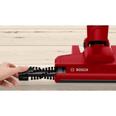 Aspiratore verticale a batteria - BOSCH BBHF214R - 14,4 V - 400 ml - Aspiratore da tavolo integrato - Rosso