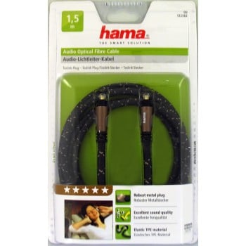 Hama 1.5m Toslink M/M câble audio 1,5 m Marron