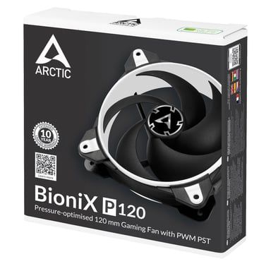 ARCTIC BioniX P120 Ventola per PC 12 cm Nero, Bianco