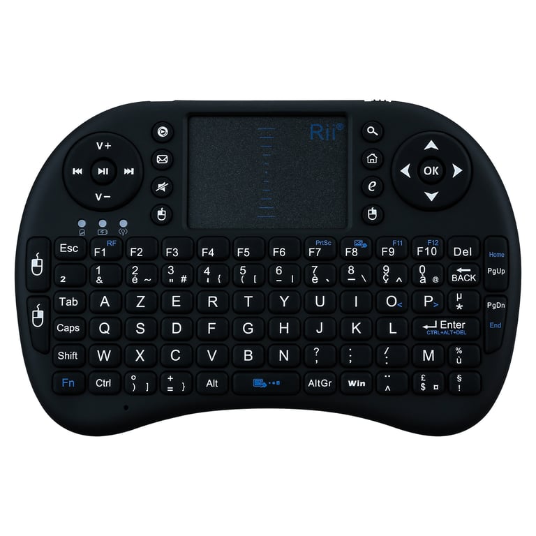 Mini clavier Bluetooth pour Smartphone & Tablette Sans Fil AZERTY  Rechargeable (NOIR)