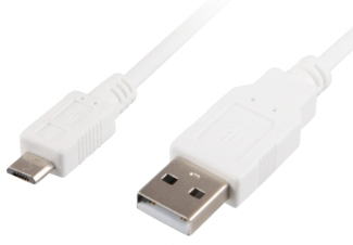 Sharkoon 1.5m, Micro-USB2.0-B/USB2.0-A câble USB 1,5 m USB A Micro-USB B Blanc