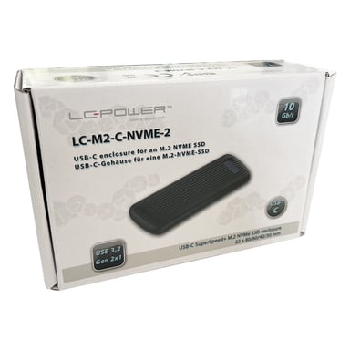 LC-Power LC-M2-C-NVME-2 Contenitore di archiviazione nero M.2 ssd