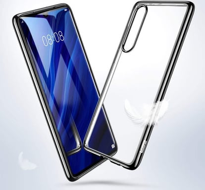 Pack Protection pour HUAWEI P30 Lite (Coque Chrome Silicone + Film Verre Trempe)