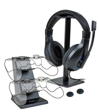 NACON PS4PACK1 écouteur/casque Avec fil Arceau Jouer Noir
