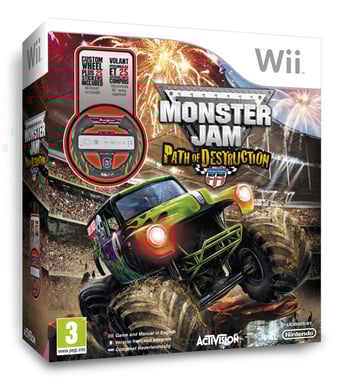 Monster Jam - Percorso di distruzione + Volante [WII] [FR