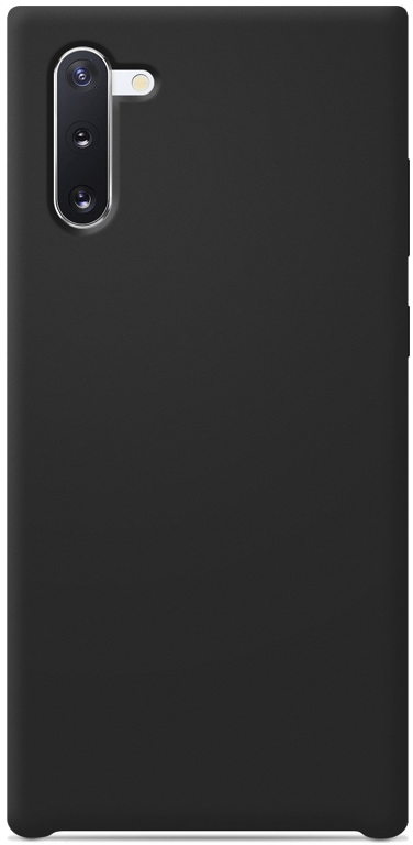 Coque silicone unie compatible Soft Touch Noir Samsung Galaxy Note 10