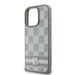 Coque pour iPhone 16 Pro Élégante avec Motifs à Carreaux et à Rayures Beige