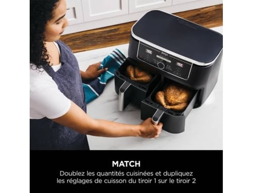Ninja AF400EU friteuse Double 9,5 L Autonome 2470 W Friteuse d'air chaud Noir