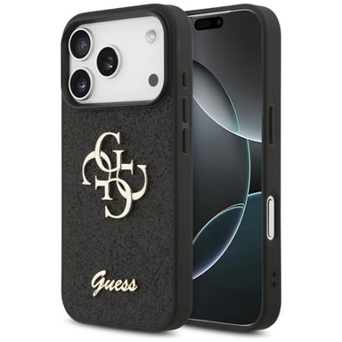 Custodia Guess Fixed Glitter Big 4G per iPhone 17 Pro nero