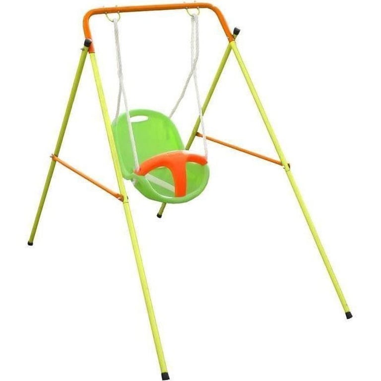 Portique balançoire bébé ALEO by TRIGANO Emma 1 place siège coque BABY'K et structure métal A frame 9 jusqu'à 20 kg Neuf