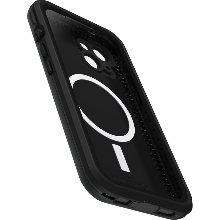 Funda OtterBox Fre Case para iPhone 14 para MagSafe, resistente al agua (IP68), resistente a los golpes, protección delgada con protector de pantalla integrado, hecha para durar, soporta 5 veces más caídas que el estándar militar - Negro