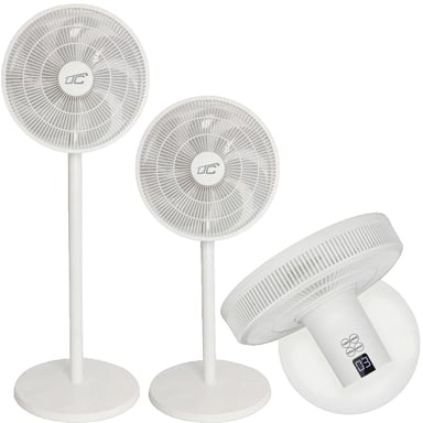 Ventilatore da terra LTC 55W nero e argento