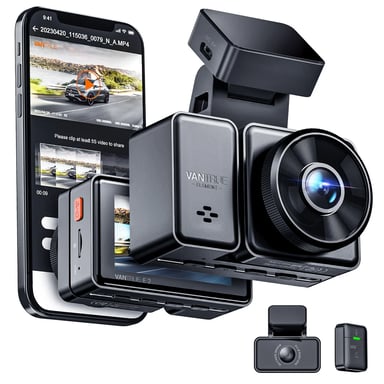 Vantrue E2 Dashcam-Double 2K QuadHD avec WiFi, GPS, Bluetooth SOS et mode parking