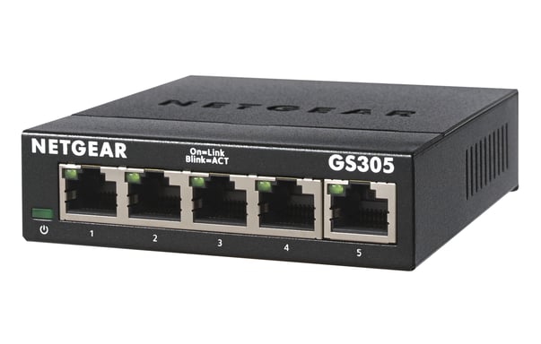 NETGEAR GS305 No administrado L2 Gigabit Ethernet (10/100/1000) Negro