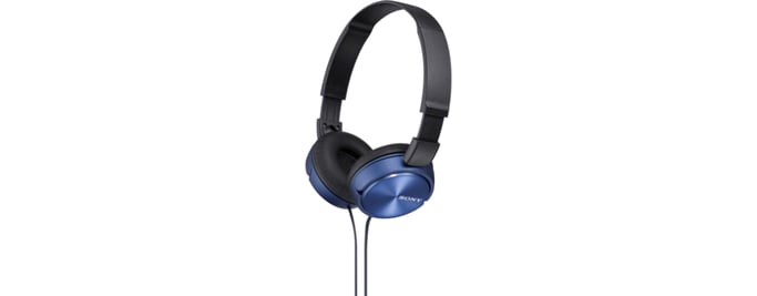 Sony MDR-ZX310AP Cuffia cablata ad archetto per chiamate/musica Blu
