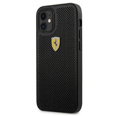 Custodia Ferrari per iPhone 12 mini 5,4'' Nero On Track Traforato