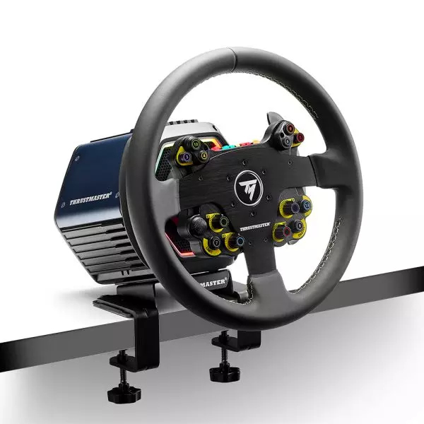 Volant PCPS4PS5Xbox THRUSTMASTER Evo Racing 32R Leather Cuirstructure Alu 32cm Palettes magnétiques 25 boutons 7 LEDS - vue 6