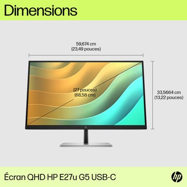 HP Monitor USB-C QHD E27u G5