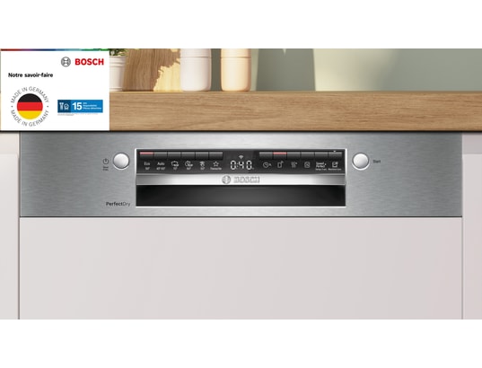 Lave vaisselle semi encastrable BOSCH SMI6ZCS10E SER6 14 couverts Induction L60cm 40 dB Classe B Acier Brossé - vue 6