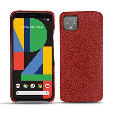 Coque cuir Google Pixel 4 XL - Coque arrière - Rouge - Cuir grainé