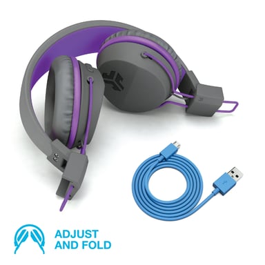 JLab Audio - JBuddies Studio Kids Wireless - Casque sans fil - Bluetooth - Pliage compact - Autonomie BT 24h