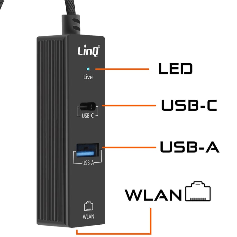 Hub USB USB C 3 en 1 avec USB 2.0 / USB C Power Delivery / Ethernet RJ45 Neuf - vue 2