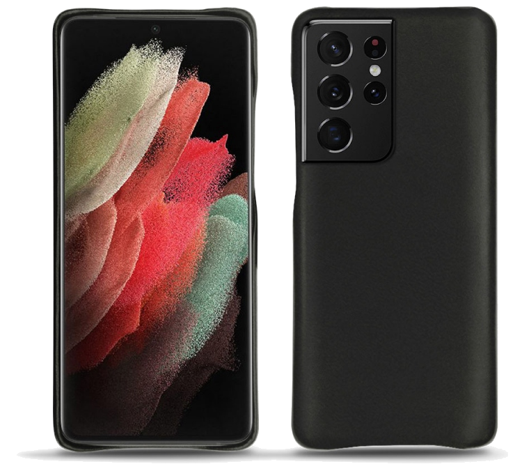 Coque cuir Samsung Galaxy S21 Ultra - Coque arrièreNoir