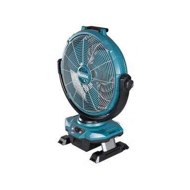 Ventilateur de chantier Makita CF003GZ Ø450 mm hybride 40V (XGT/LXT) avec adaptateur secteur Makita bleu/noir
