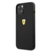 Ferrari Coque en silicone pour iPhone 13 Pro Noir On Track avec logo en métal