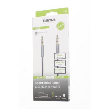 Hama Elite câble audio 0,75 m 3,5mm Anthracite