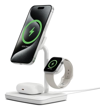 Cygnett CY5101BUNCP chargeur d'appareils mobiles Casques, Casque, Smartphone, Smartwatch Blanc USB Recharge sans fil Charge rapide Intérieure