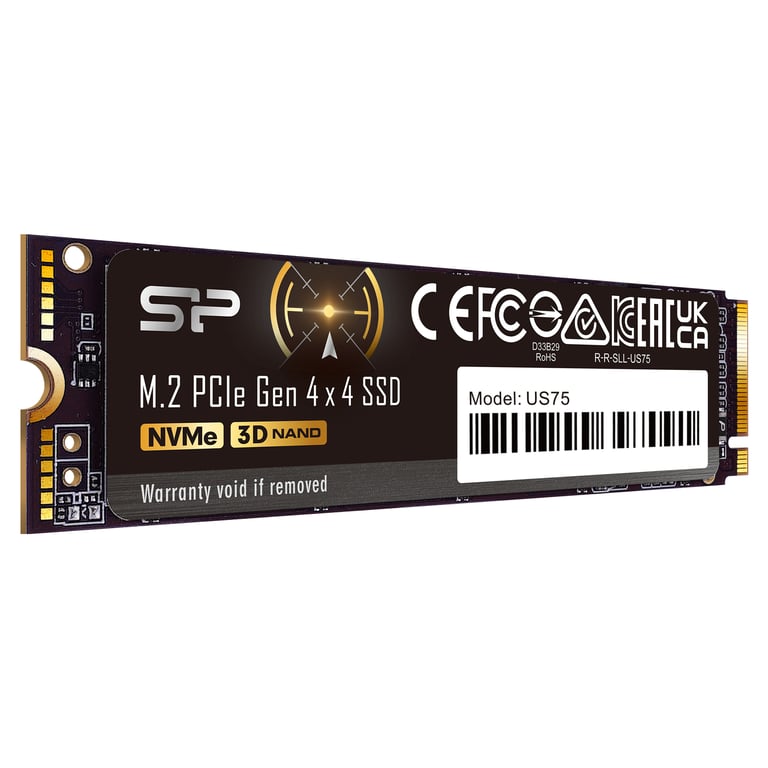 SILICON POWER US75 SSD interne .2 2280 PCIe 4.0 x4 NVMe - vue 4