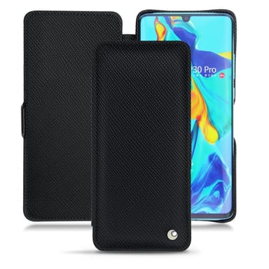 Housse cuir Huawei P30 Pro -  - Noir - Cuir saffiano