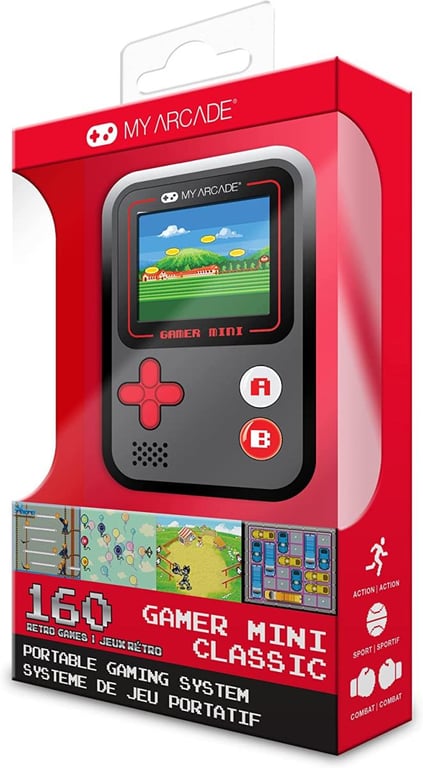 My Arcade - Gamer mini classique console de poche - Rouge/noir - Neuf