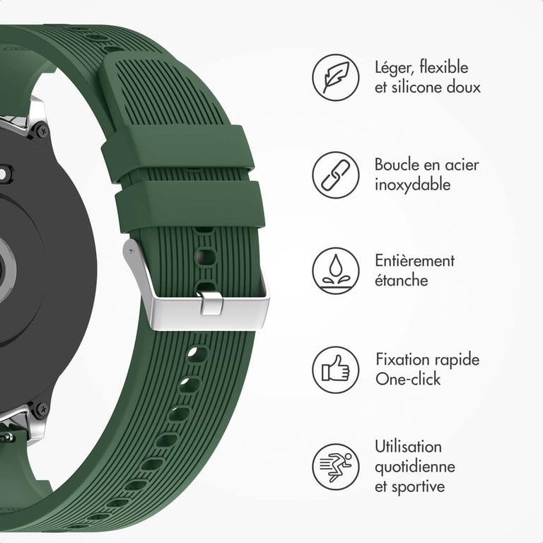 imoshion Pr3869 pour OnePlus Watch 3 / 2 / 2R / Oppo Watch X2 / X - Vert foncé - Neuf