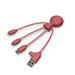 Câble Multi-Connecteurs USB Mr Bio Rouge En Plastique Recyclé